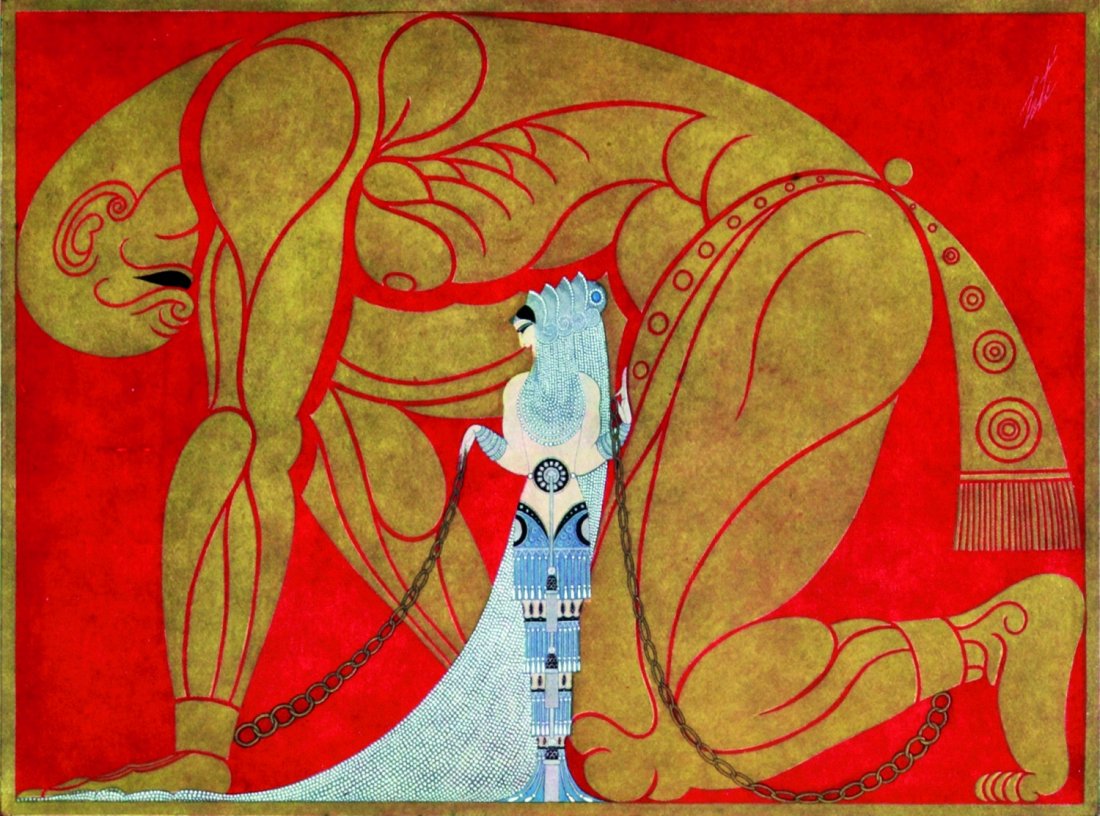 Erté (Romain De Tirtoff) Exhibition of his original: ENG Limited edition of 500 numbered copies (ours #286). Publisher's hardback. 40 b/w and colour plates out of text. Texts by Camille Mauclair, Maurice Feuillet, Luis Vauxcelles and George Barbier. Ver