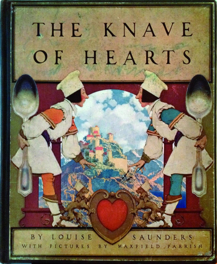 Maxfield Parrish The Knave of Hearts: ENG First editions with 49 in-text color illustrations and 13 color plates; full cloth binding with applied color illustration on cover; decorated endpages. Very good conditions ITA Maxfield Parrish