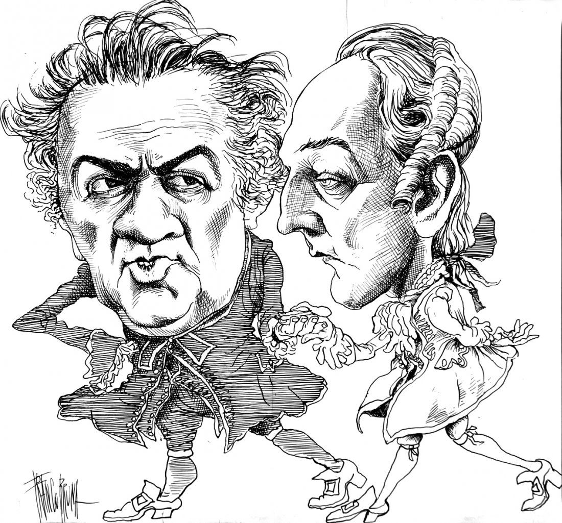 Franco Bruna - Federico Fellini e Donald Sutherland nei (1 of 1)