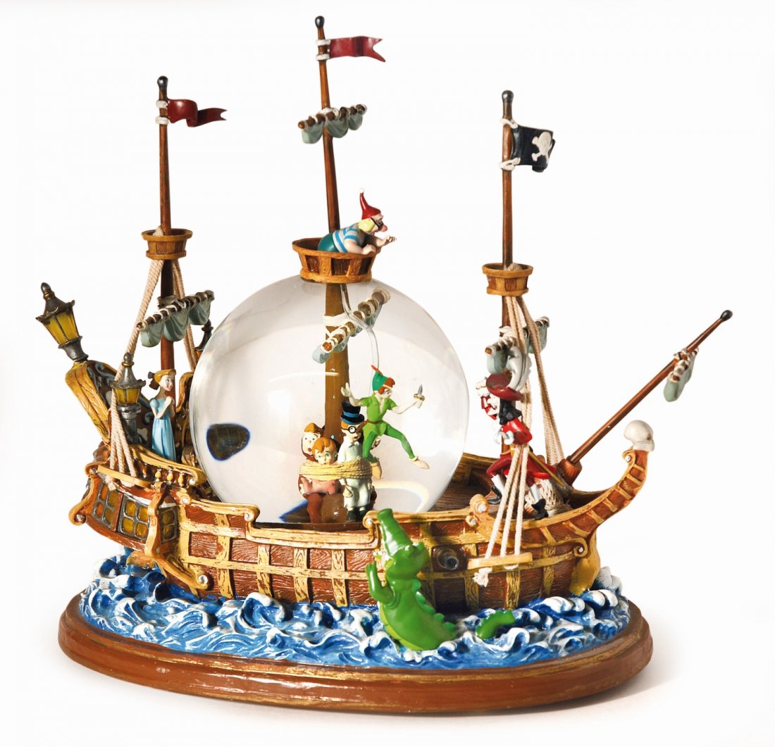 Peter Pan Pirate Ship Snowglobe
