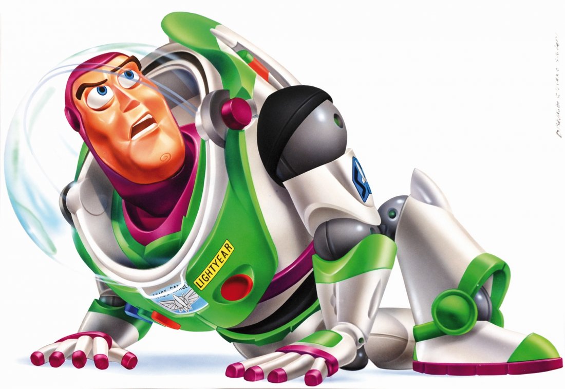 Silvano Scolari Toy Story: Buzz Lightyear Illustrazione: Silvano Scolari Toy Story: Buzz Lightyear Illustrazione ENG Mixed technique illustration on thin cardboard. ITTecnica mista su cartoncino cm 41x27,5.