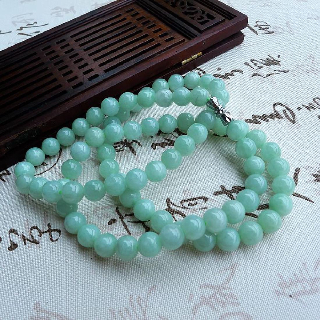 One Nature Jadeite Necklace with Certificate (1 of 6)