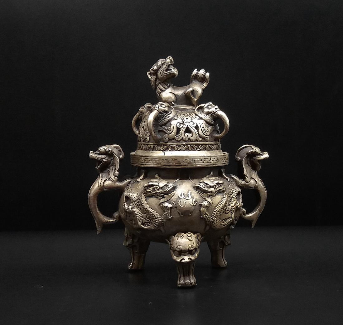 A Nice Old Cupronickel Incense Burner With Ming Xuande (1 of 5)
