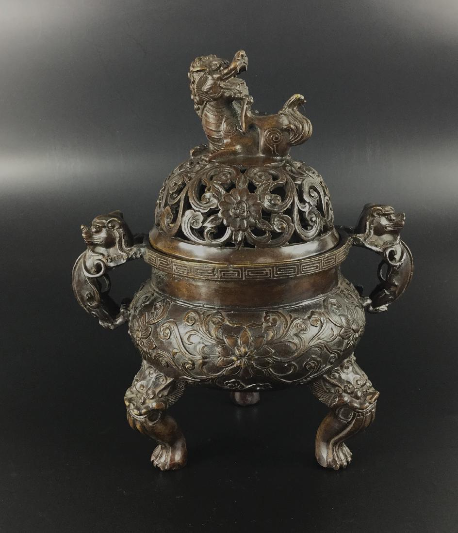 A Big Antique Nice Red Copper Aroma Stove (1 of 9)