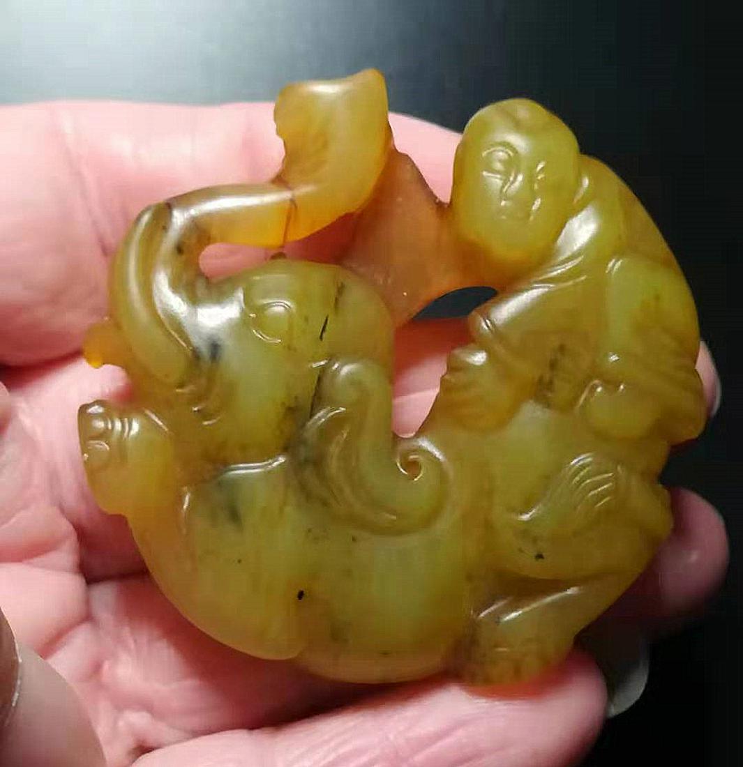 One Nice Old Yellow Jade Carving (1 of 6)