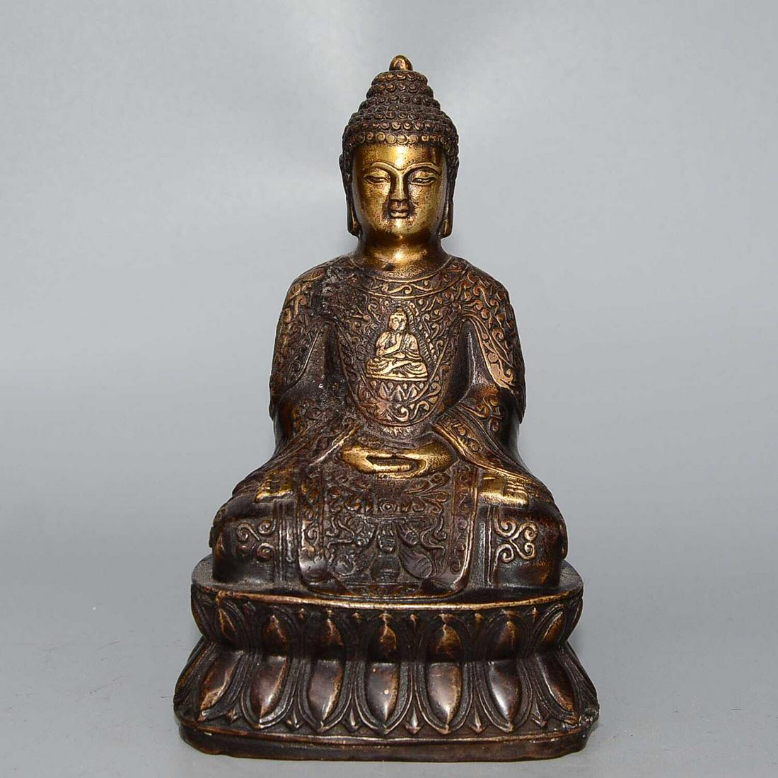 One Nice Copper Buddha Statue (1 of 6)