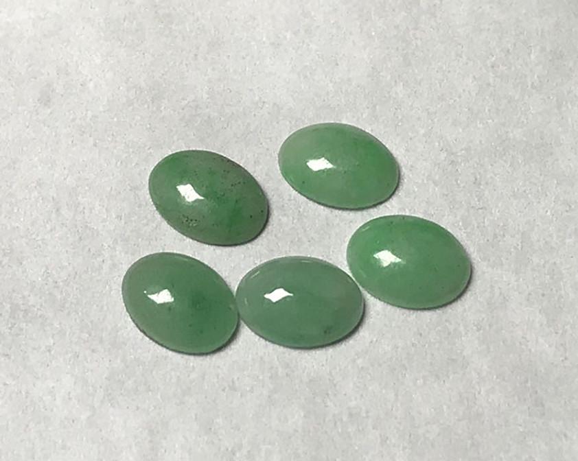 Five Nice Old Jadeite Inlaid Pieces (1 of 8)