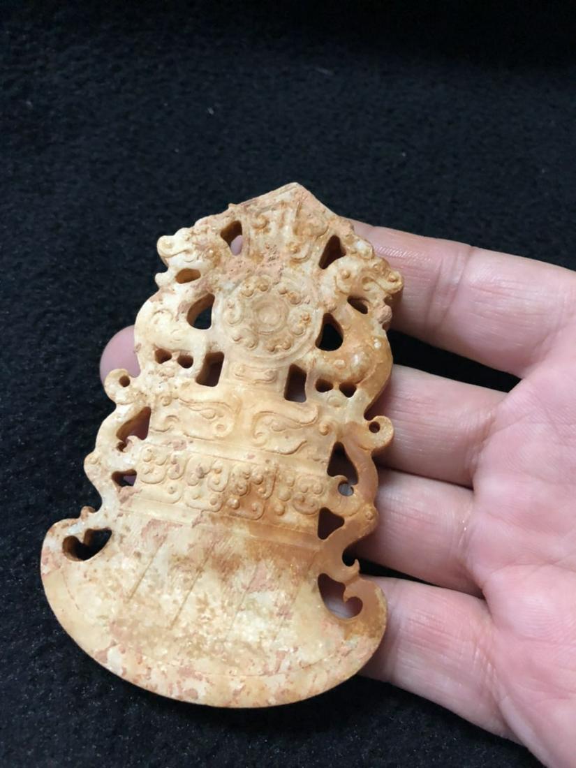 One Nice Antique Jade Dragon Axe (1 of 3)