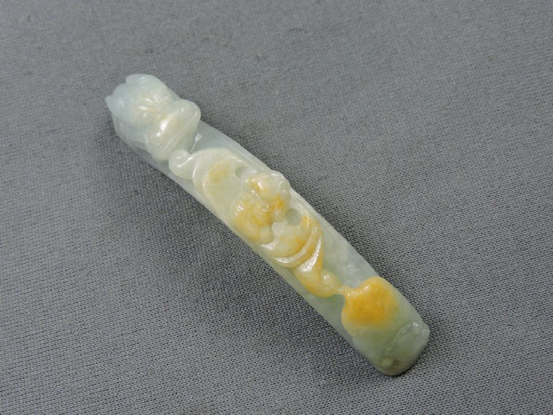 One Nice Nature Grade A Jadeite Dadraon Belt Hook (1 of 12)