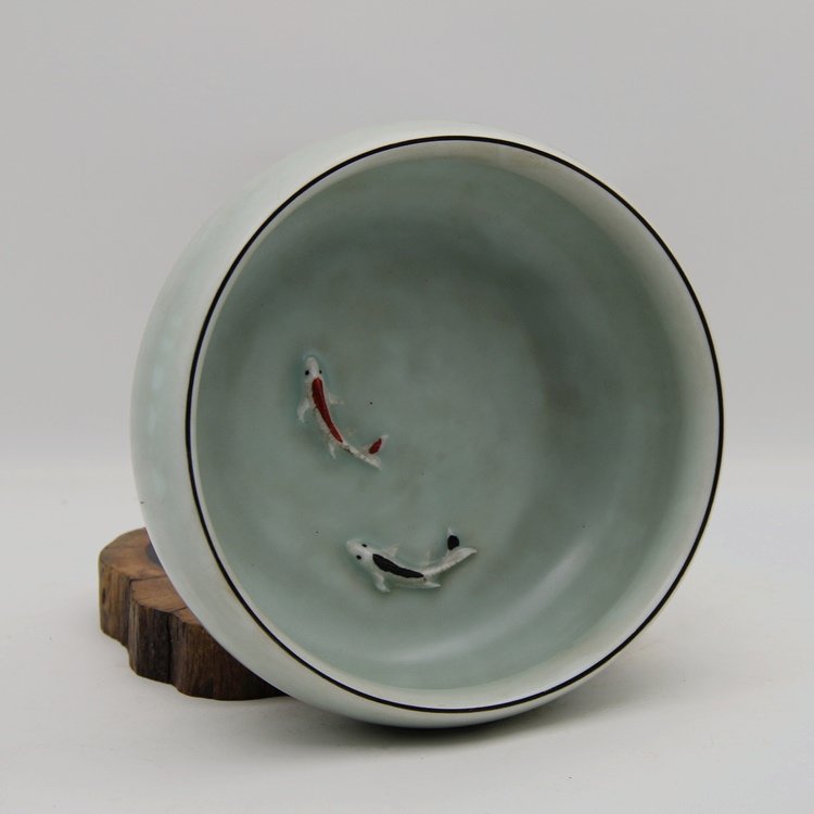 Song Longquan Kiln Celadon Brush Washer: Song Dynasty, Size is H7.5cm, mouth d17cm.