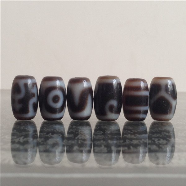 Six Nice Tibet Agate Dzi Beads (1 of 1)