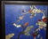 A Nice Red Wood Lapis Inlaid Gems Table Screen - 5