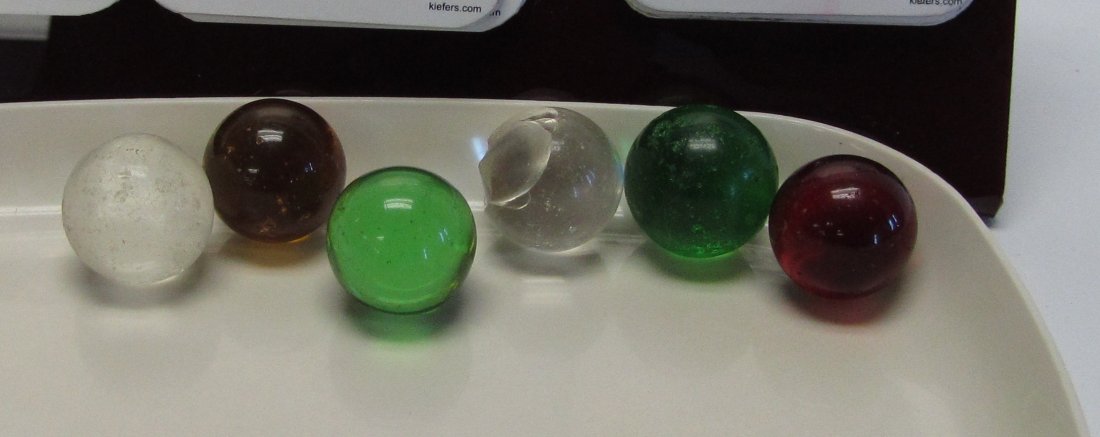 Lot of 5 Vintage/Antique Large Marbles: Lot of 6 Vintage/Antique Large Marbles - 3/4" to 1" Sized