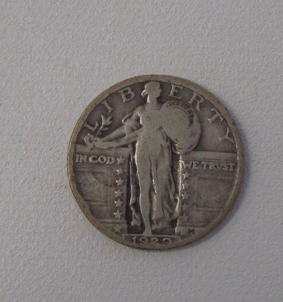1929 Standing Liberty Quarter: 1929 Standing Liberty Quarter, good condition