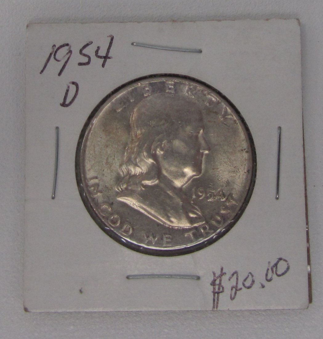 1954D Ben Franklin Half Dollar - Ungraded: 1954D Ben Franklin Half Dollar - Ungraded but in good or better condition