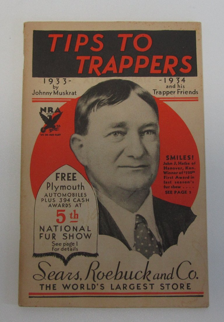 1933-1934 Tips to Trappers by Sears, Roebuck and C: 1933-1934 Tips to Trappers by Sears, Roebuck and Co.