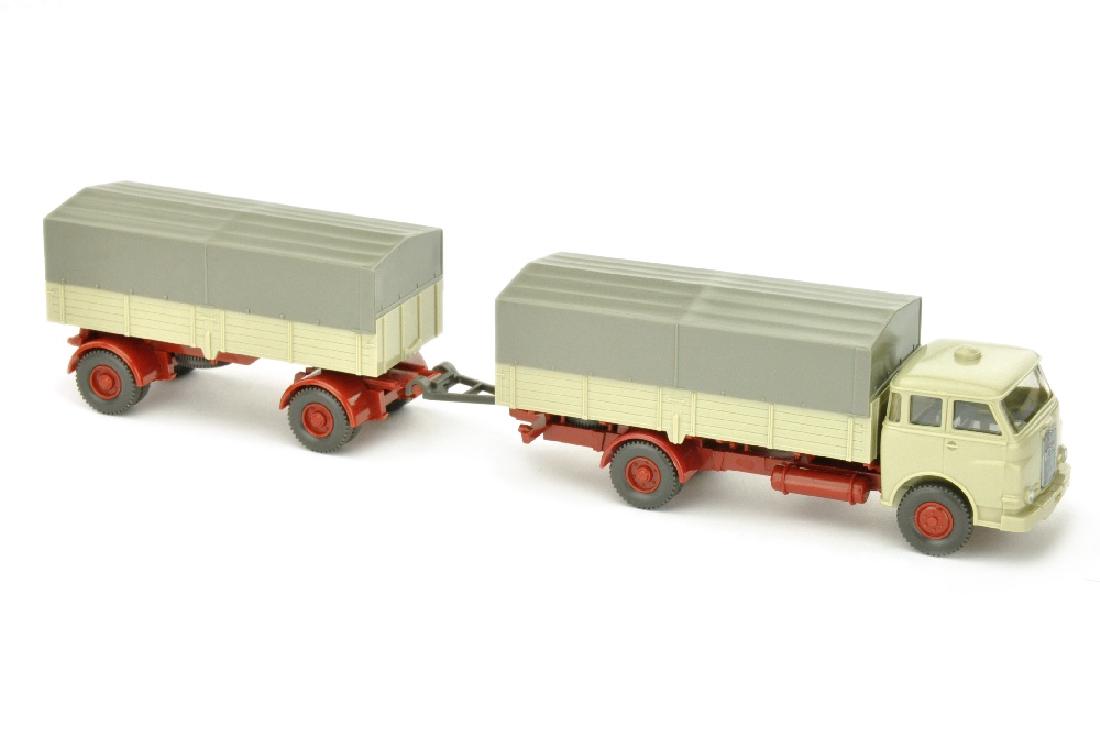 Pritschenzug MAN 10.230, hellgelbgrau/weinrot (1 of 3)