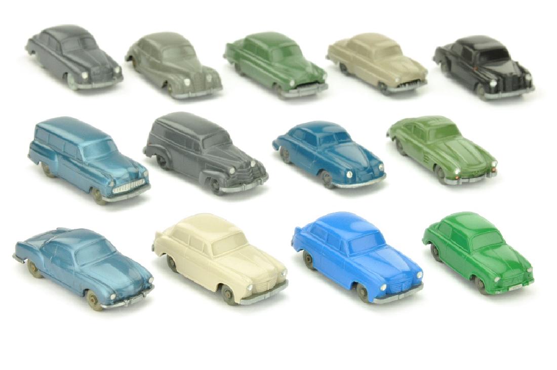 Konvolut 13 unverglaste PKW (1 of 1)