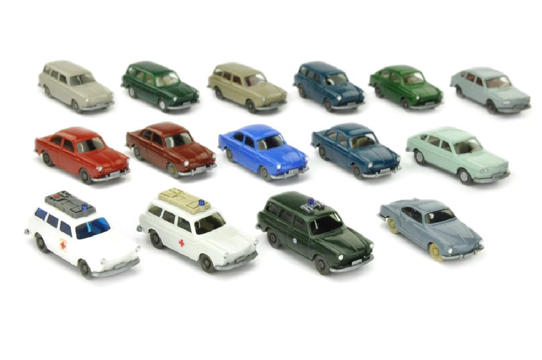 Konvolut 15 VW-PKW der 60er/70er Jahre (1 of 1)