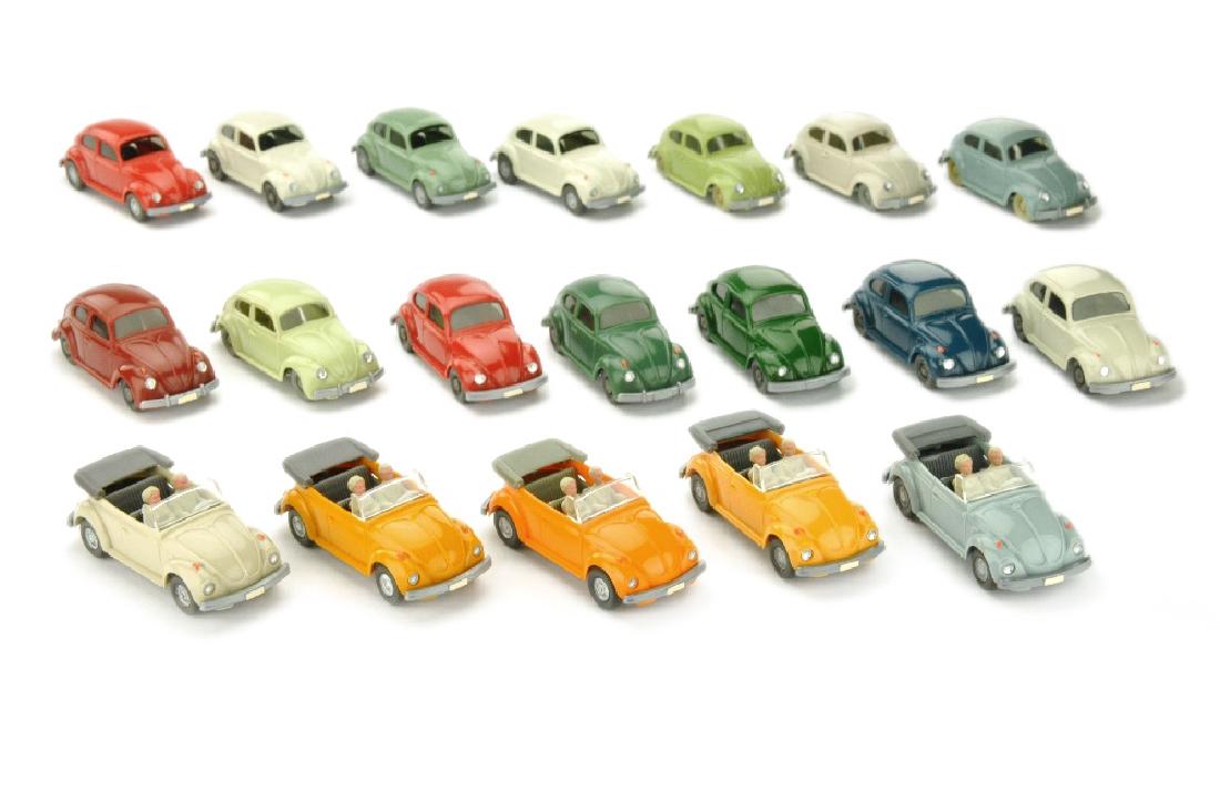 Konvolut 19 VW Kaefer (nur bemalt) (1 of 1)