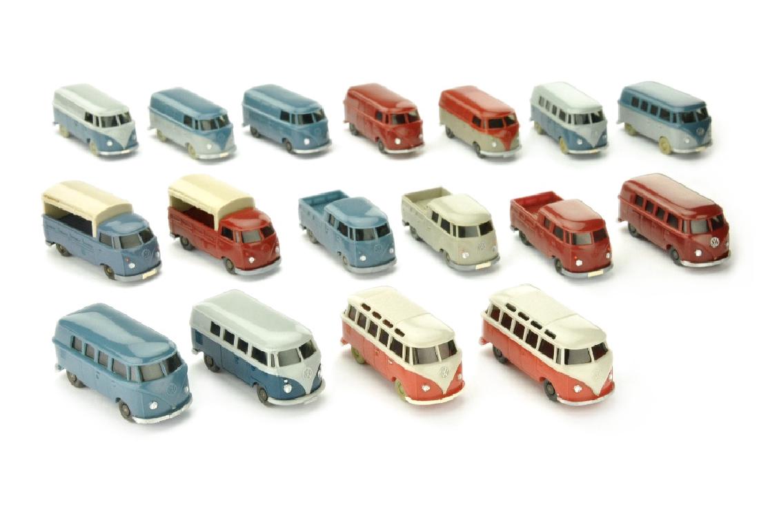 Konvolut 17 VW T1 der 60er Jahre (nur bemalt) (1 of 1)