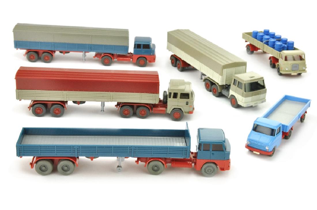 Konvolut 6 Auflieger-LKW (nur bemalt) (1 of 1)