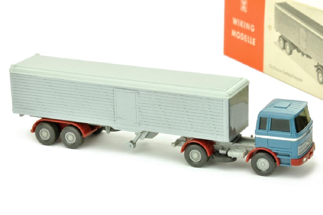 Koffer-Sattelzug MB 1620, h'-azurblau (im Ork) (1 of 1)