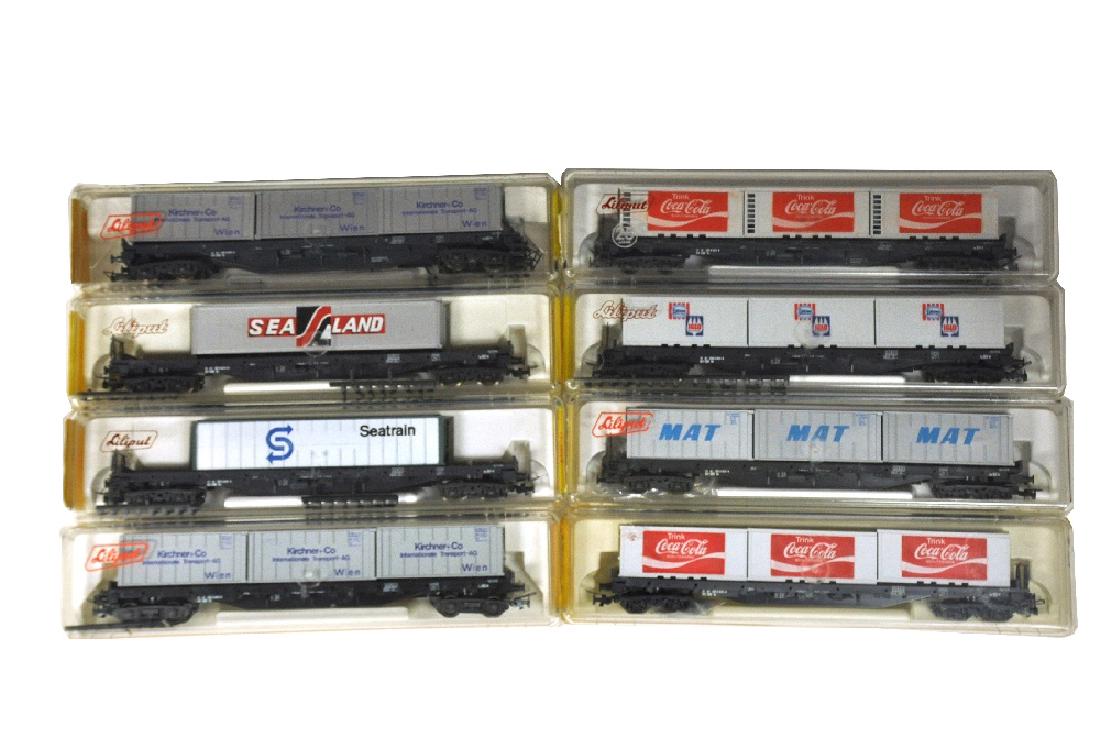 Konvolut 8 Liliput-Waggons (mit Containern) (1 of 1)