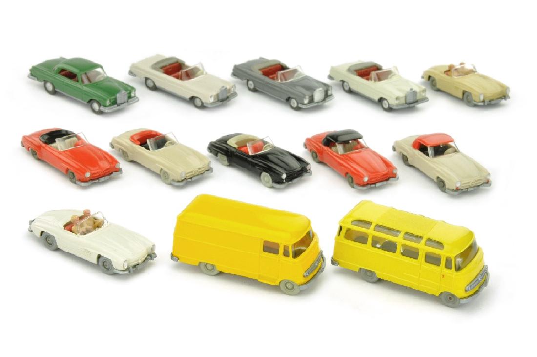 Konvolut 13 Mercedes-PKW der 60er/70er Jahre (1 of 1)