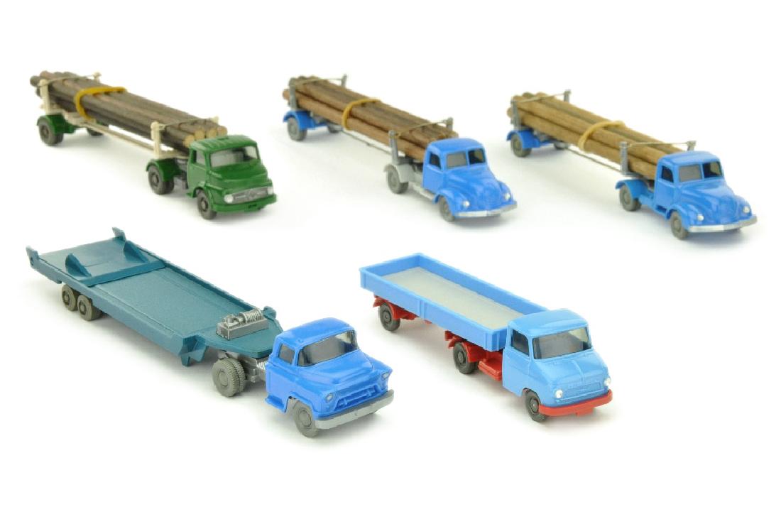 Konvolut 5 Auflieger-LKW der 60er/70er Jahre (1 of 1)