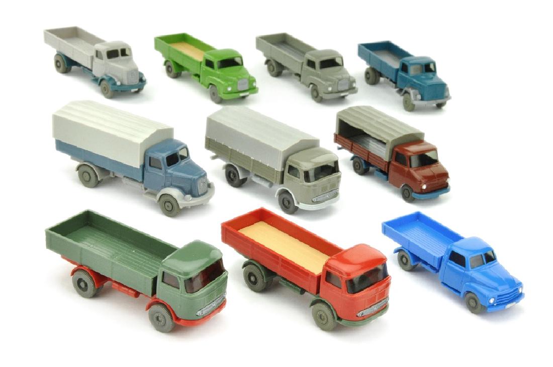 Konvolut 10 Pritschen-LKW der 60er Jahre (1 of 1)