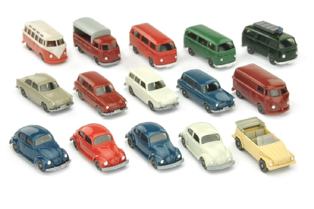 Konvolut 15 VW-PKW der 60er/70er Jahre (1 of 1)