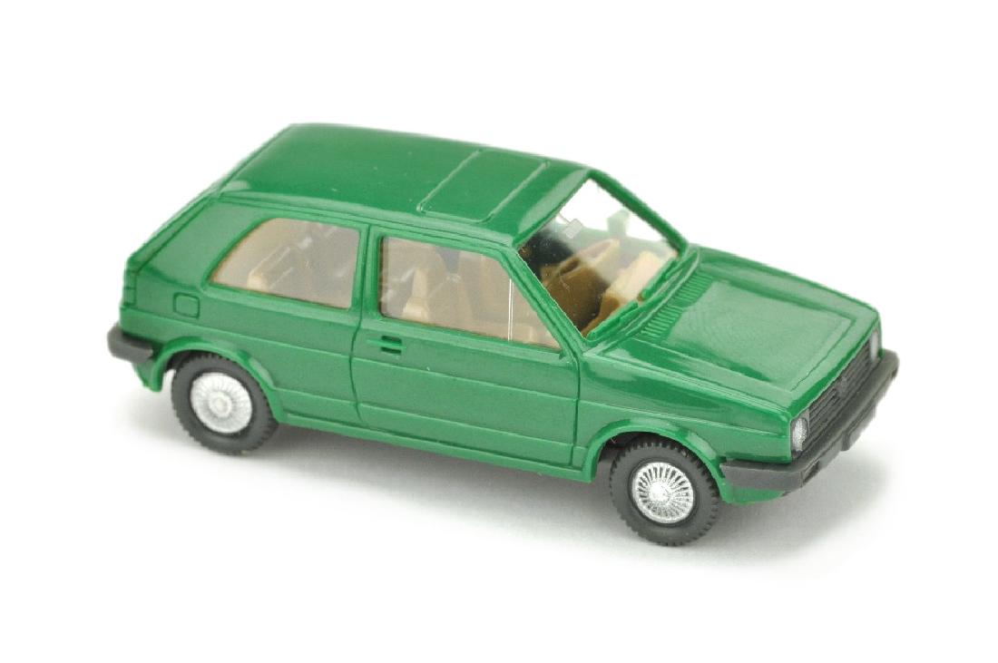 VW Golf II (2-tuerig), gruen: Vorserie um 1985, entspricht Serienmodell mit Karosserie in Sonderfarbe, neuwertig (Wiking Vorserie)