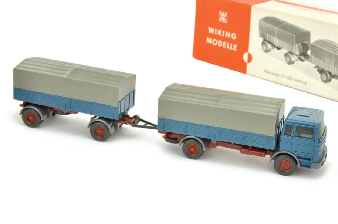 MB 1620 mit Anhaenger, azurblau/weinrot (im Ork) (1 of 1)