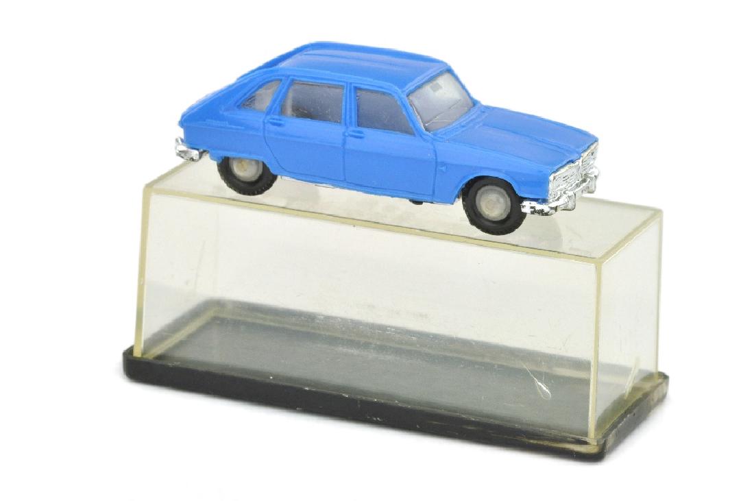 Norev - Renault R 16, himmelblau (in OVP): HO-Massstab, um 1969, Kunststoff ohne Metallgewicht, ohne Materialverzug, neuwertig in zugehoeriger OVP (mit Seriennummer 531 im Boden)