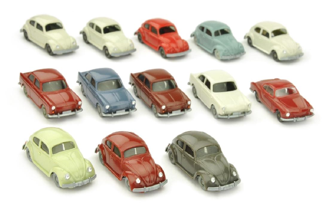 Konvolut 13 VW-PKW der 60er/70er Jahre (1 of 1)
