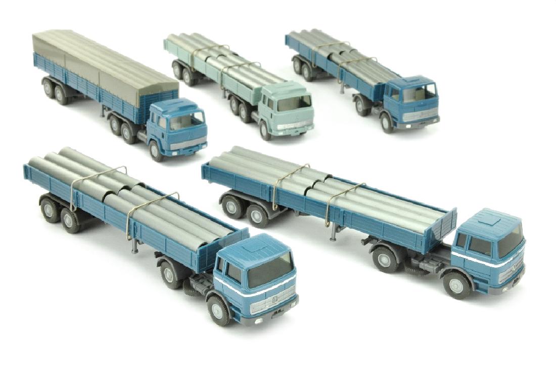 Konvolut 5 Pritschen-Sattelzuege der 70er Jahre (1 of 1)