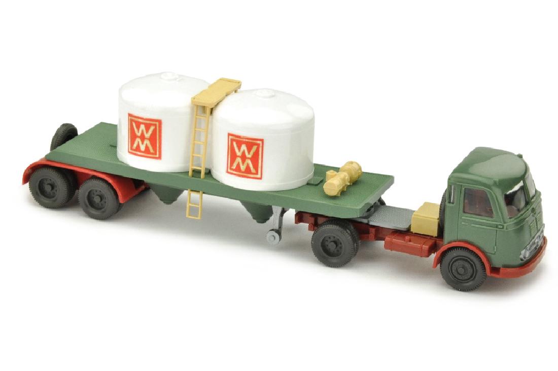 Chemikalien-Tankzug Pullman WM: 752/2AA, nur Zughaken und Teile der Zugmaschinen-Ruecklichtstange abgebrochen, sonst neuwertig (Wiking 2.Wahl)
