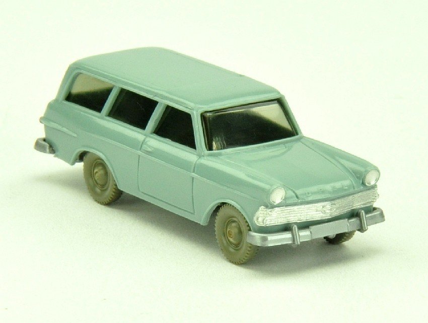 Opel Rekord P2 Caravan, grünblau: 342/1B, neuwertig (Wiking Verglaster PKW)