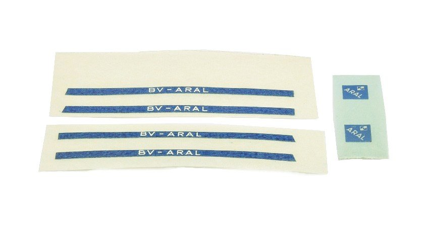 Original-Bogen mit 6 BV-Aral-Sattelzug-Aufklebern: passend für: 955/1, /2, 956/1, 957/1, /2, sehr gut bis neuwertig (Wiking Zubehör)
