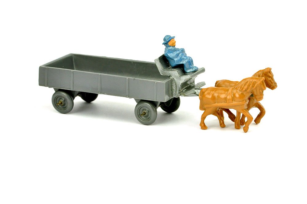 Pferdekutsche (Typ 2), basaltgrau (Version /6): 494/6, sehr gut bis neuwertig (Wiking Drahtachser)