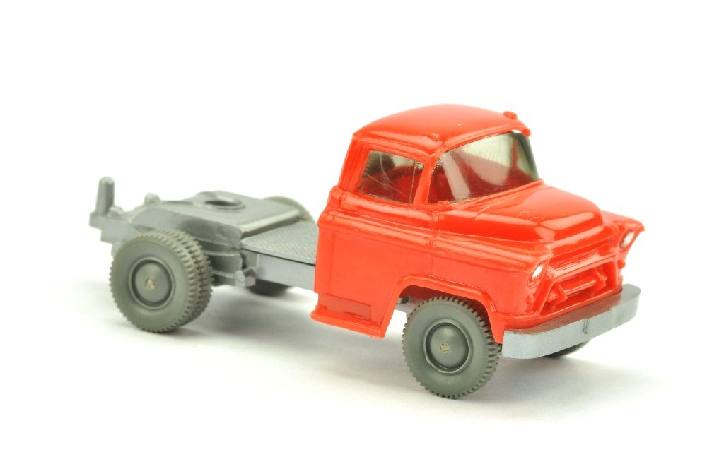 Zugmaschine Chevrolet, orangerot (mit Zughaken): 989/2A, sehr gut bis neuwertig (Wiking Verglaster LKW)