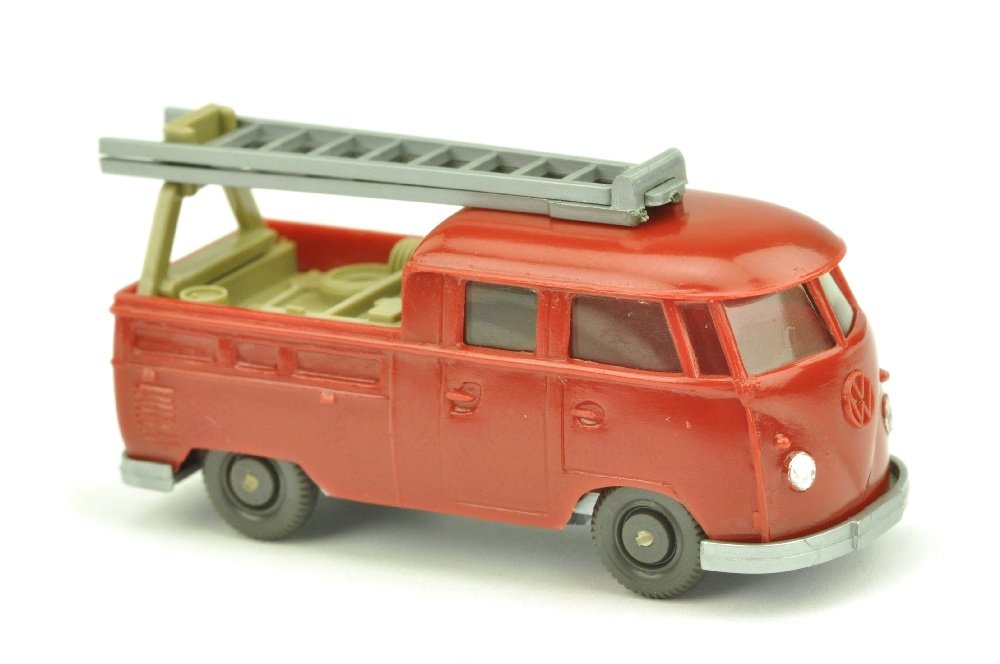 VW T1 Montagewagen, weinrot: 328/1AA, kleinere Leiter mit Standardriss in der untersten Sprosse, sehr gut bis neuwertig (Wiking Verglaster PKW)