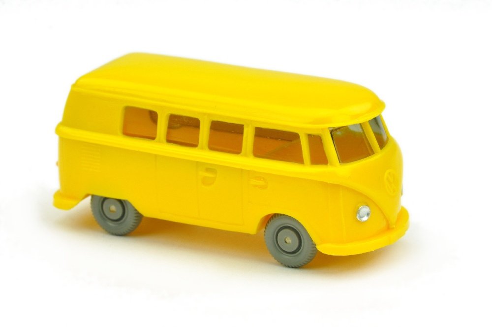 VW T1 Bus (alt), gelb: 323/1A, neuwertig (Wiking Verglaster PKW)