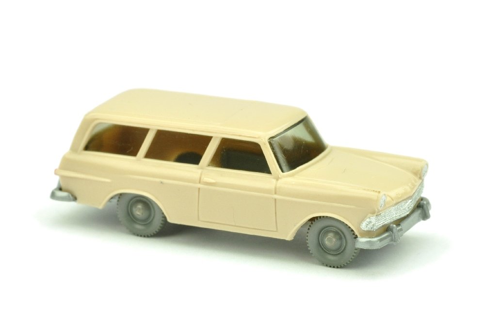 Opel Rekord P2 Caravan, rotelfenbein: 342/1A, neuwertig (Wiking Verglaster PKW)