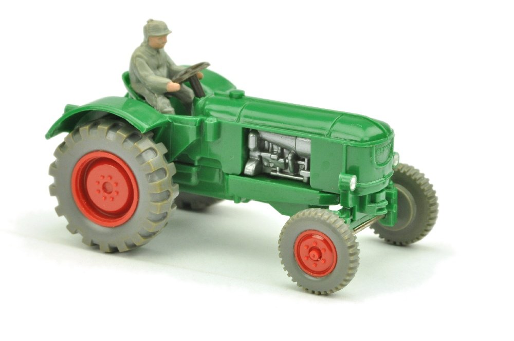 Deutz-Schlepper, gruen: 492/3A, neuwertig (Wiking Verglaster PKW)