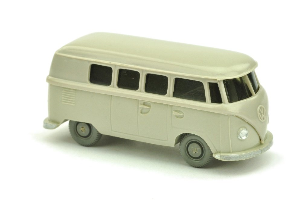 VW T1 Bus (alt), d'-achatgrau/kieselgrau: 323/1P, neuwertig (Wiking Verglaster PKW)
