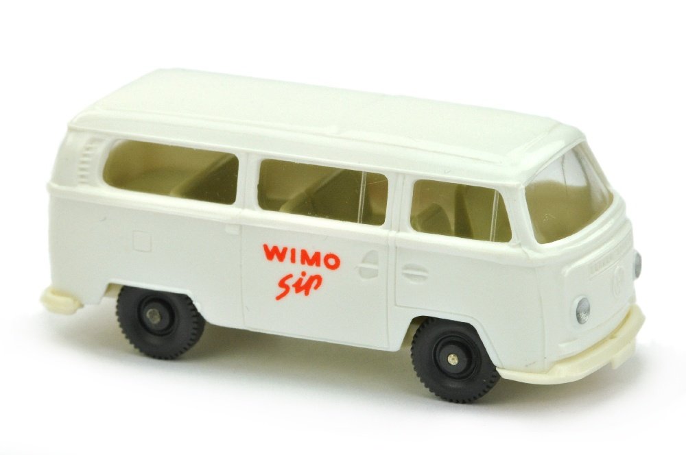 VW T2 Bus "Wimo Sip": 331/1, Druck 100%, neuwertig (Wiking Verglaster PKW)