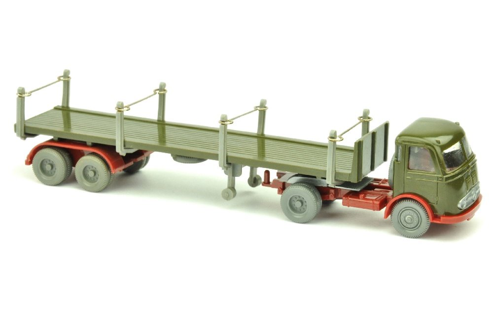 Rungensattelzug Pullman: 754/2, Rungen basaltgrau, sehr gut bis neuwertig (Wiking Verglaster LKW)