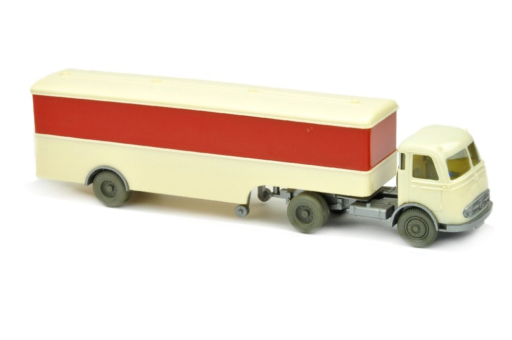 Koffer-Sattelzug Pullman unbeschriftet: 761/2BF, sehr gut (Wiking Verglaster LKW)
